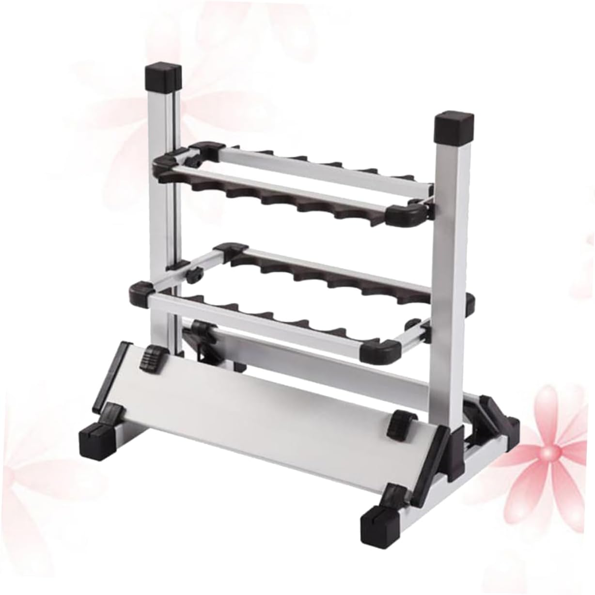 Fishing Rod Rack 12 Slots Aluminium Display Stand Lightweight Fishing Rod Organizer for Garage Storage Supports Tackle Tools and Accessories
