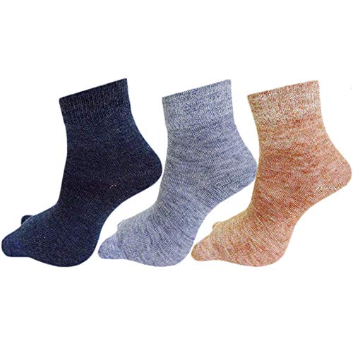 cotson ;lasting wear in every pair Women's Woolen Ankle Length Multicolored Socks (Pack of 3 Pairs) -A-picture-20