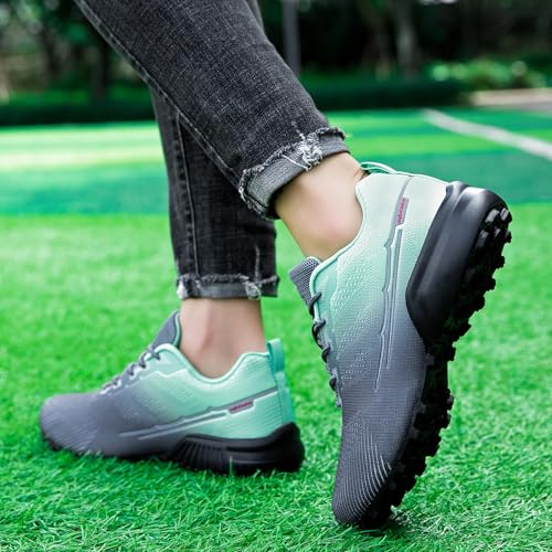 Image of Men's Trail Running Shoes Lightweight Breathable Walking Hiking Sneakers Outdoor Athletic Tennis Cross Training Shoes