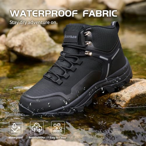 Image of Waterproof Hiking Boots for Men Non-Slip Lightweight