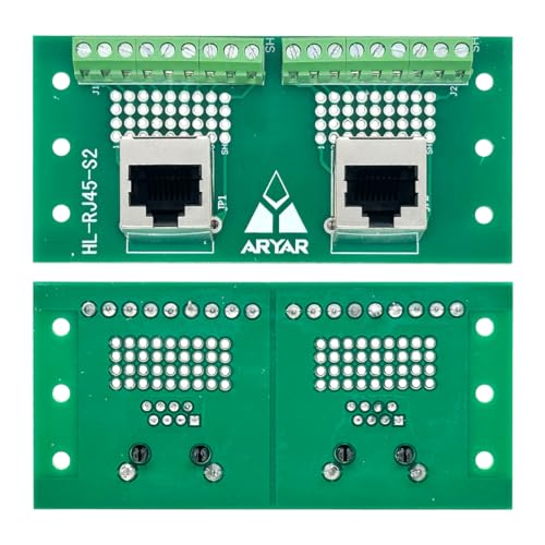 Conector RJ45 8P8C con placa breakout para montaje en riel DIN miniatura 3