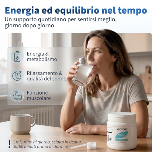 GOFOR360 Mag 5+ Magnesio Bisglicinato In Polvere — Formula Con Vitamina B6 E C – Magnesio In Polvere Per Stanchezza Muscoli E Rilassamento – 150 G - 7
