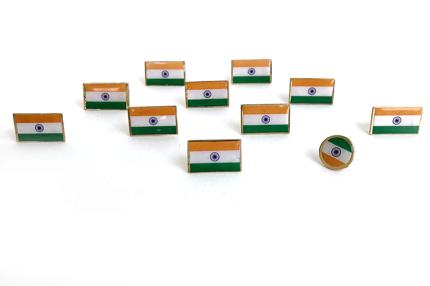 Buy Indian Lapel Pins Rectangle Small Set of 11 Brass Lapel Pin with Beautiful Indian