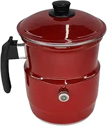 Leiteira, Fervedor de Leite com Apito 1,5L na cor vermelha.