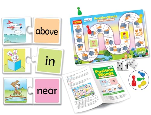 Image of Creative's Position Words | Self-Correcting Match-ups Puzzles | Board Game for Kids | Learning & Educational Toy | Reinforce Basic Prepositions | Fun Learning Boards Game | Ages 4 & Up