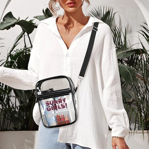Sorry Girls I'm Gay Clear Crossbody Bag Stadium Bag Adjustable Side Shoulder Bags Messenger Bag with 2 Compartments 7
