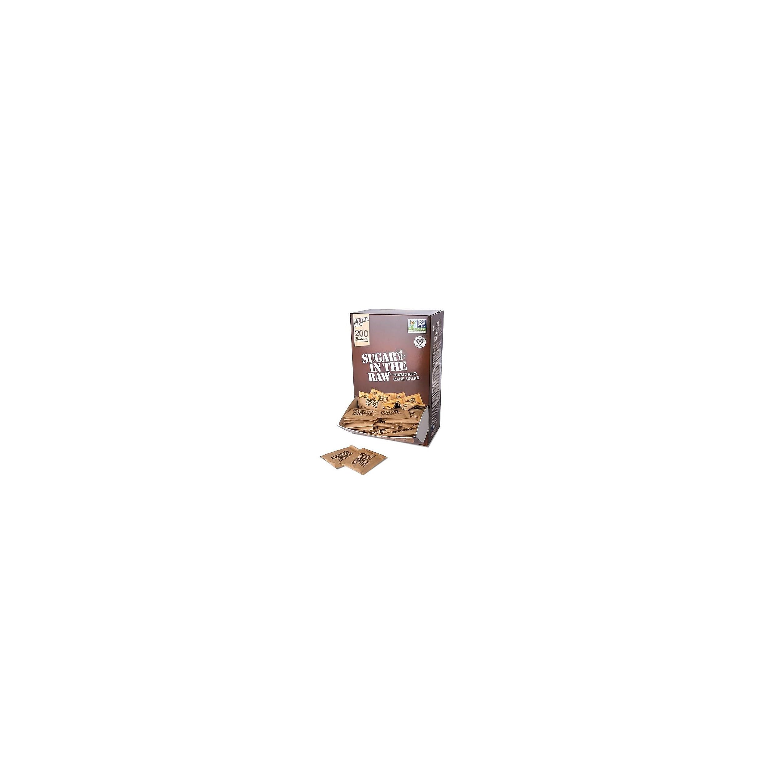 Unrefined Sugar Made From Sugar Cane, 200 Packets/Box