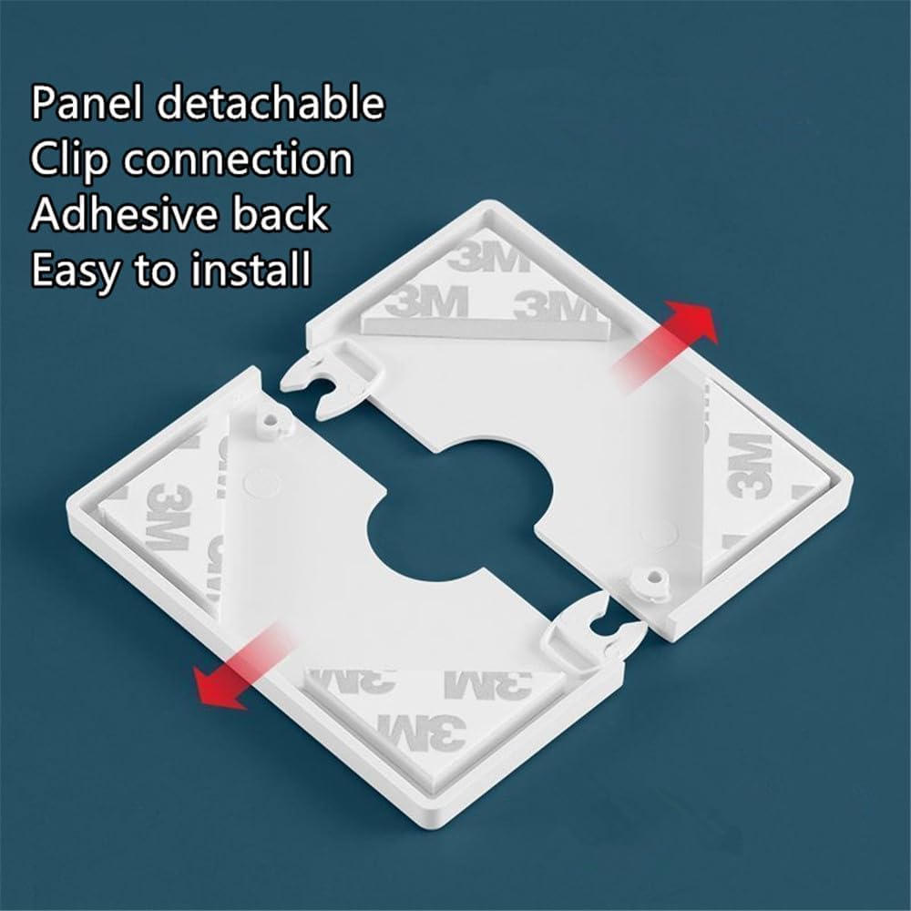 Wall Split Flange Plumbing Cover Plates, Square Shower Arm Flange Escutcheon Plate Wall Split Pipe Flange Cover Plate for Fixed Shower Head Faucet (12mm/0.47in)