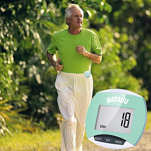 BATAUU Best Pedometer, Simply Operation Walking Running Pedometer with Calories Burned and Steps Counting
