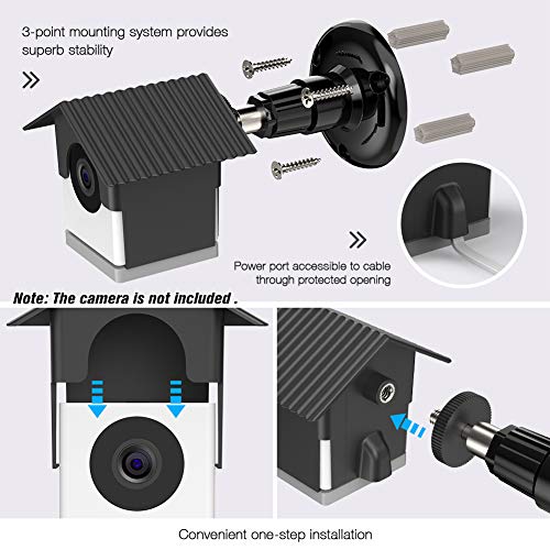 KKmoon Suporte de montagem na parede da câmera Wyze Suporte de montagem ajustável de 360 ​​graus com