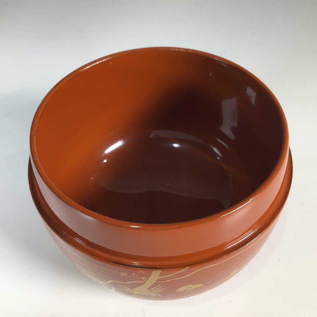 茶道具 棗 茶入 和紙貼 山水 蒔絵 中棗 宗貴作【匿名配送】 茶道具 棗 茶入 和紙貼 山水 蒔絵 中棗 宗貴作【匿名配送】