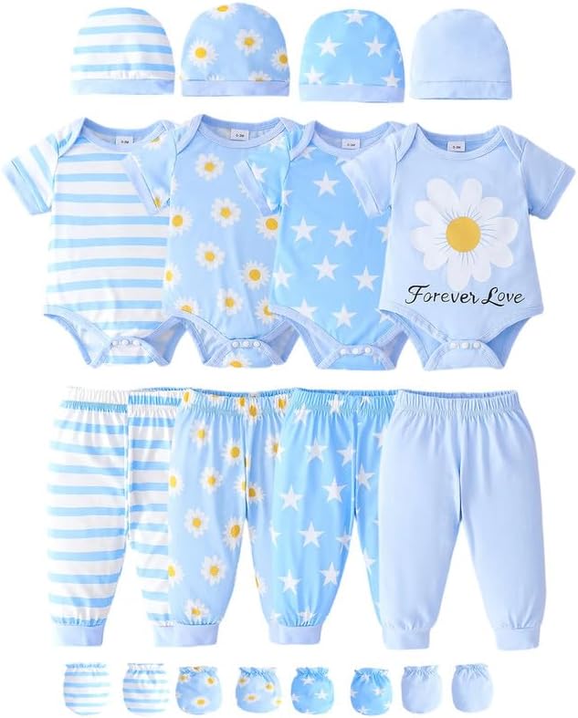 Baby Boy Girl Clothes Newborn Essentials Unisex Must Haves 20Pcs Set Cute Infant Outfits 0 3 6 9 12 18 Months