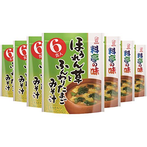 マルコメ 生みそタイプ お徳用料亭の味 ほうれん草と卵 即席味噌汁 6食×7個