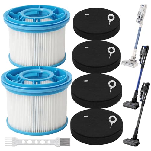 Filtre pour aspirateur Bissell 4039 et 4241 sans fil, lot de 2 filtres lavables avec préfiltres