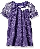 Kidtopia Girls' Raglan Sleeve Aline Top with Tack on Bow