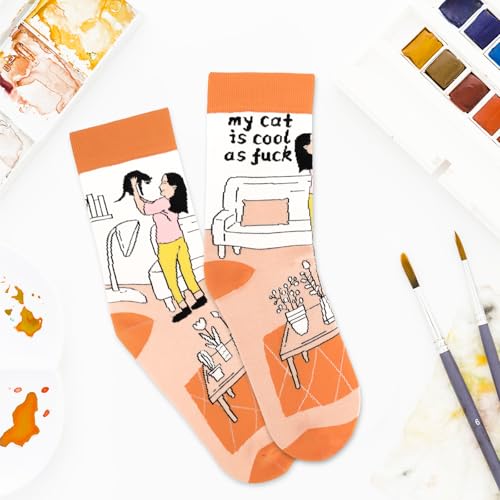 Image of Funny Socks for Women and Teenage Girls, Cute Crazy Unique Novelty Gifts | Gifts for Valentines Birthdays Easter Mothers Day Christmas Stocking Stuffers