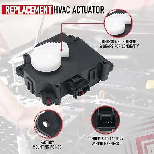 Image of HVAC Air Blend Door Actuator Heater Replacement by AA Ignition - Compatible with Lexus & Toyota - ES300h, ES350, RX350, Avalon, Camry, Highlander, Sienna - Replaces 604-906, 87106-07120 - Right Main