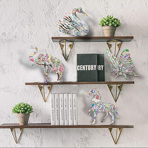 Kazoku Crafts For Girls Ages 8-12 3D Coloring Puzzles Toys 4 Animals Puzzles With 12 Pen Markers Creative Arts And Crafts Kits For Kids Ages 8 9 10 11 12 Birthday Gifts Children's Day For Grils Boys #TOP5