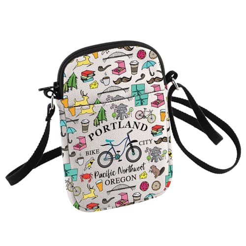 Oregon State Small Sling Bag Biking Gift Portland Oregon Travel Crossbody Bag Oregon Souvenir Gift
