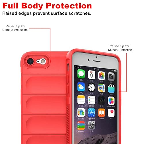 Image of amazon basics Basic Case for Apple iPhone 7 (Silicone Red)