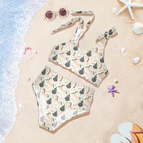 Christmas Tree Girls Two Piece Tankini Swimsuits Summer Bathing Suit Beach Swimwear Set2