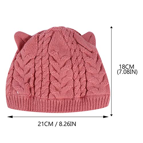 NUOBESTY Bebê Malha Chapéu Cachecol Conjunto Crianças Inverno Quente Gorro Boné Pescoço Mais Quente