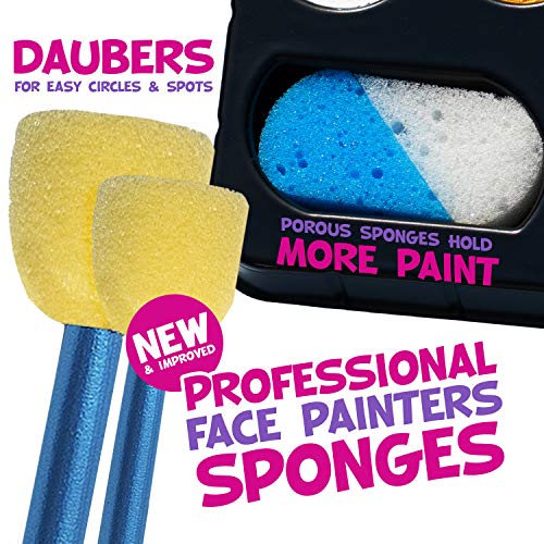 Face Paint Kit for Kids Blue Squid 22 Colors, 160pcs, Ultimate Face Painting Kit, Stencils