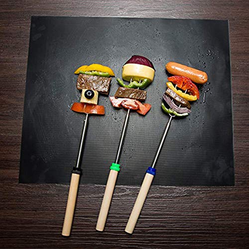 Grillmatte 2er Set, 100% Antihaft Heavy Duty Elektrogrill Gaskohle Grillen Backmatte Wiederverwendbare Grillbleche Grillzubehör für Gas,