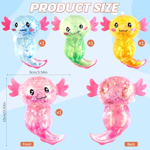 Axolotl Spielzeug 4 Stück,Axolotl Squeeze Toy, Stress Squeeze Spielzeug,Squishy Ball, Ball für Geburtstags Party,Anti Stress (Axolotl 4 Stück)