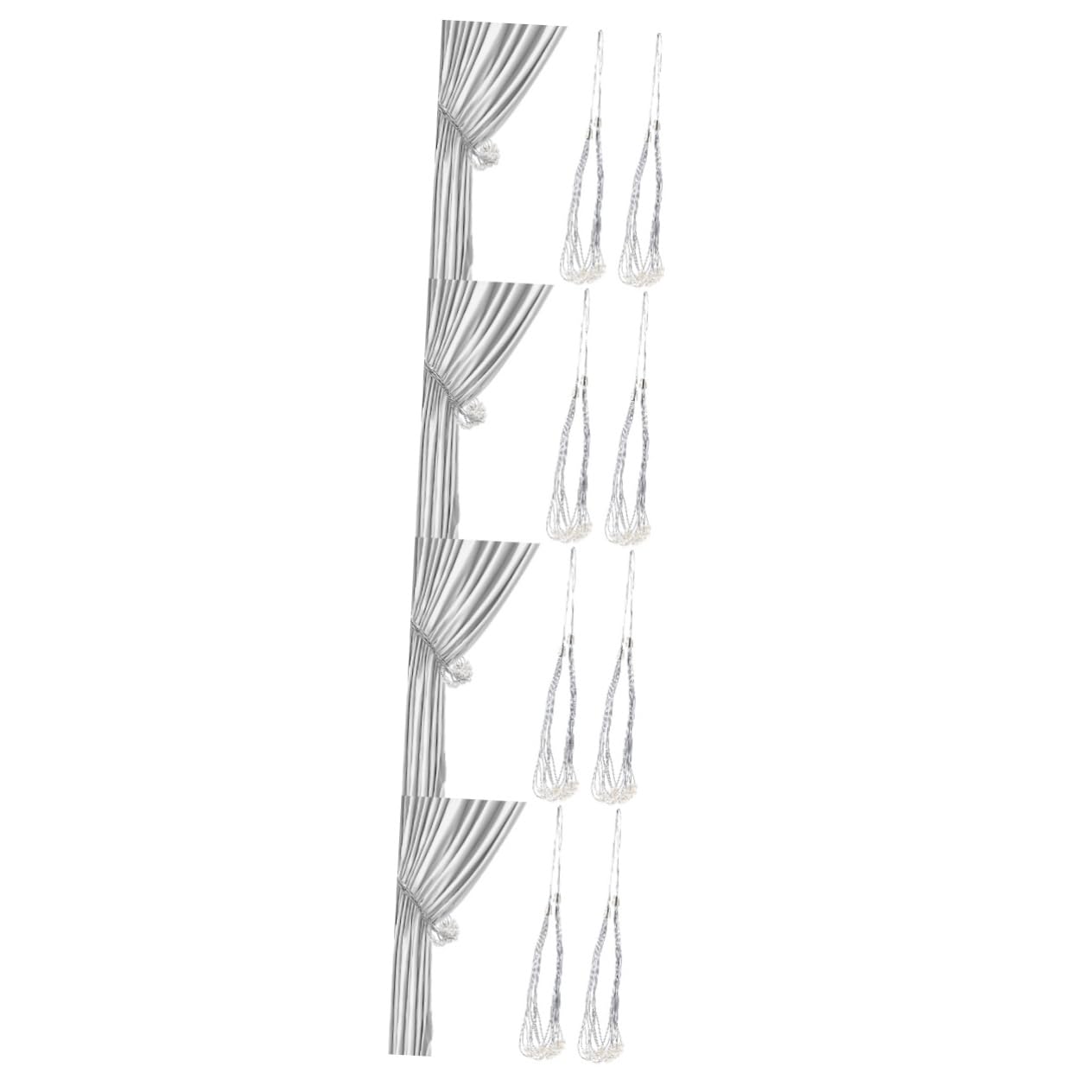VOSAREA 8pezzi Fermatende Decorativi con Perle per Tende Interni Facile da Installare e Adatto Diverse di Tende Elegante Accessorio per Soggiorno e Ufficio