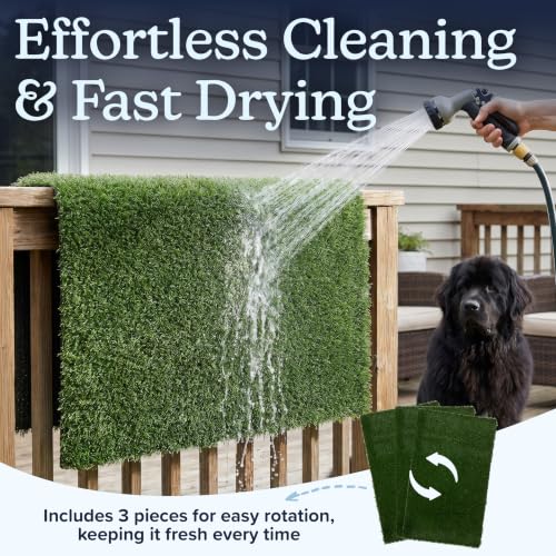 Image of PETMAKER Artificial Grass Pee Pads for Dogs, 3 Pack, 50.5 inch x 33 inch