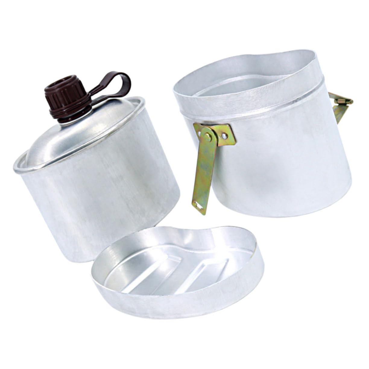 MUSISALY 1Set Outdoor Kettle Lightweight Water Bottle with Lunch Box Portable Camping Tool for Hiking Outdoor Activities and Travel Durable Canteen Pot