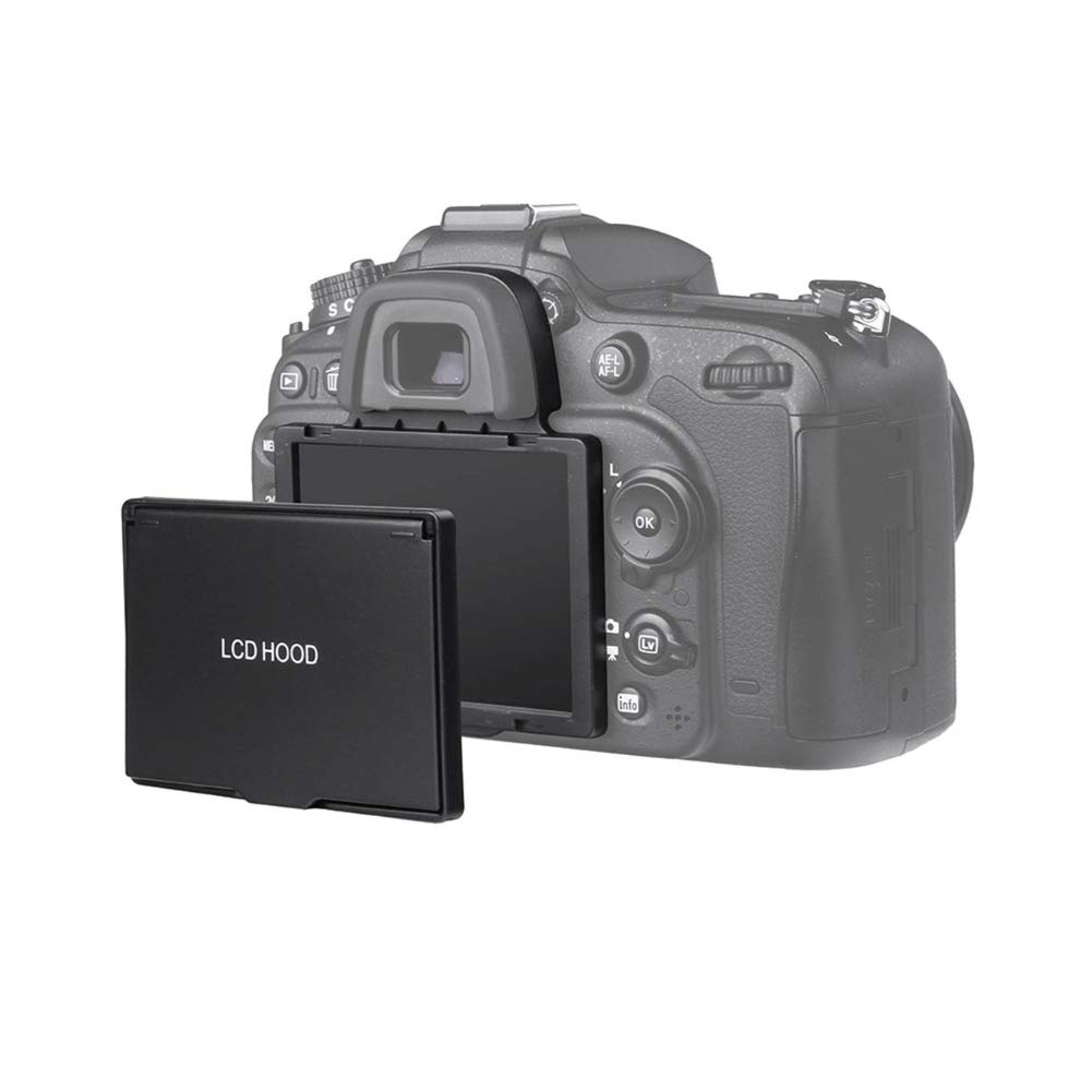 VBESTLIFE LCD Bildschirm mit Aufklappbarer Kapuze, LCD Screen Protector up Kamera Sonnenschutz Hood Cover Sonnenschutzhaube für D7100 / D7200 Kamera