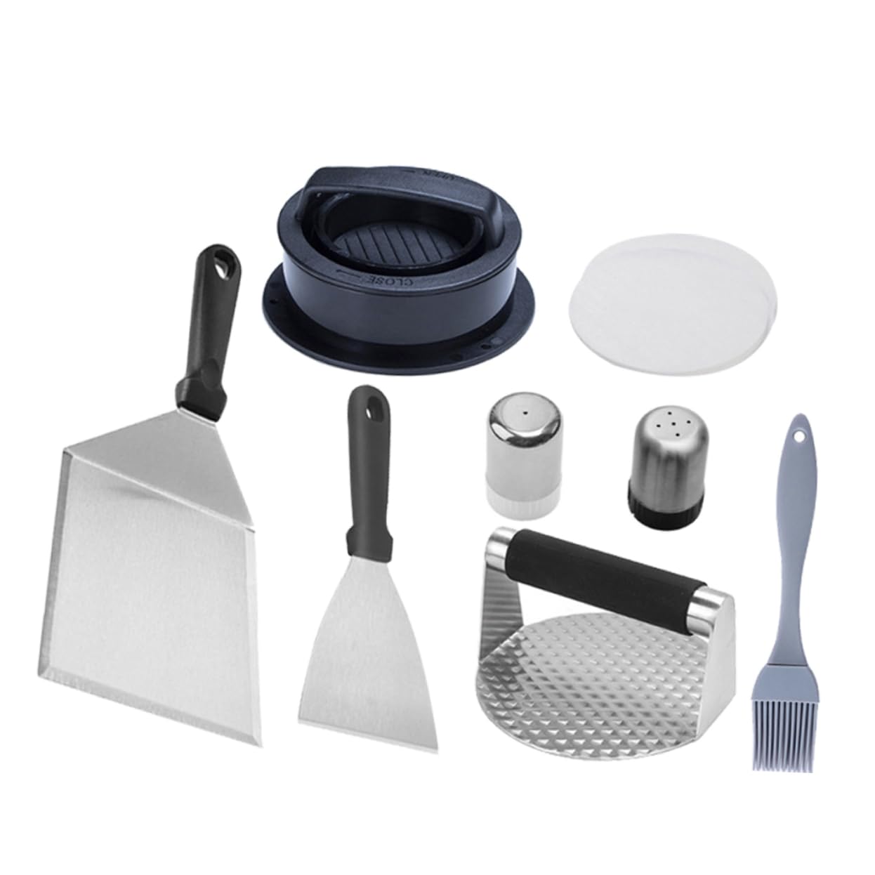BESPORTBLE Spatule De Cuisson pour Plancha Ustensiles pour Barbecue Plein Air Accessoires pour Grillades Extérieures Multifonctionnels Et Faciles à Nettoyer