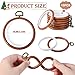Burbell 15 Pcs 3 Inch Embroidery Hoop Frame Set Decorative Imitated Wood Embroidery Hoop Display Circle Spring Rubber Cross Stitch Wood Frame Kits for Spring Mother's Day Art Craft Sewing DIY Gifts