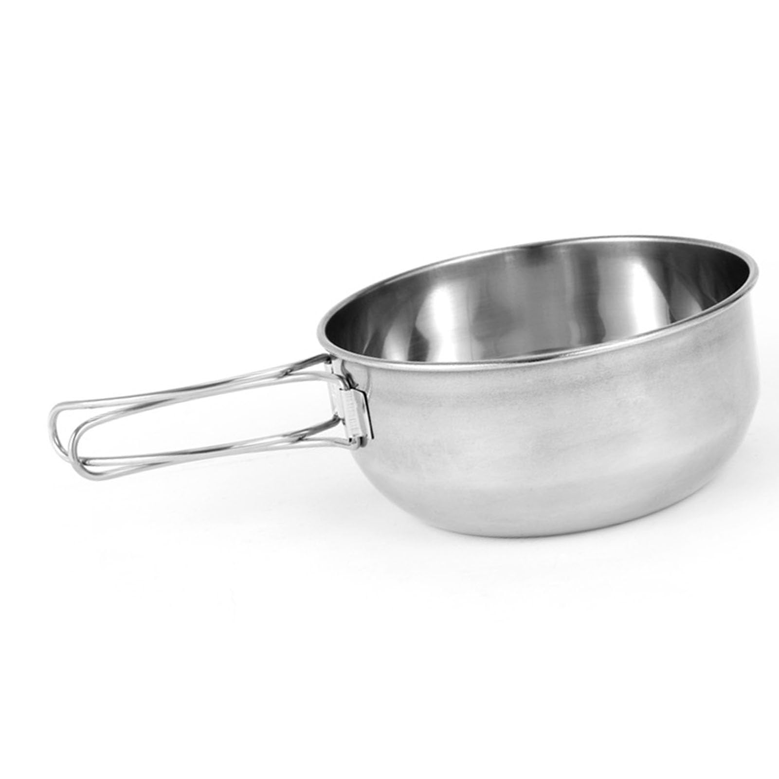 Stainless Steel Foldable Camping Bowl for Hiking Pot Outdoor Picnic Utensils (Large 700ml)