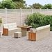 Generisch Gartensofa-Set mit Kissen 10 pcs Beige und Creme,Möbel,Gartenmöbel,Gar...