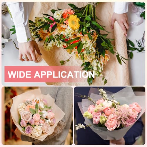 Papier à fleurs étanche rose pour création de bouquets d'anniversaire