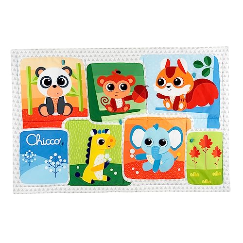 Chicco Tapis de la forêt Tapis de Jeu pour Enfants avec Animaux de la Forêt Tapis Extra Large 135 x 90 cm Doux et Coloré Jouet pour Enfants 0+ Mois Version 2021 - vue 2