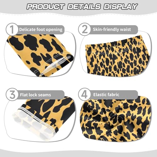 Toddler Girls Leggings Printed Yoga Pants Leggings Black Leopard Print for Kids3