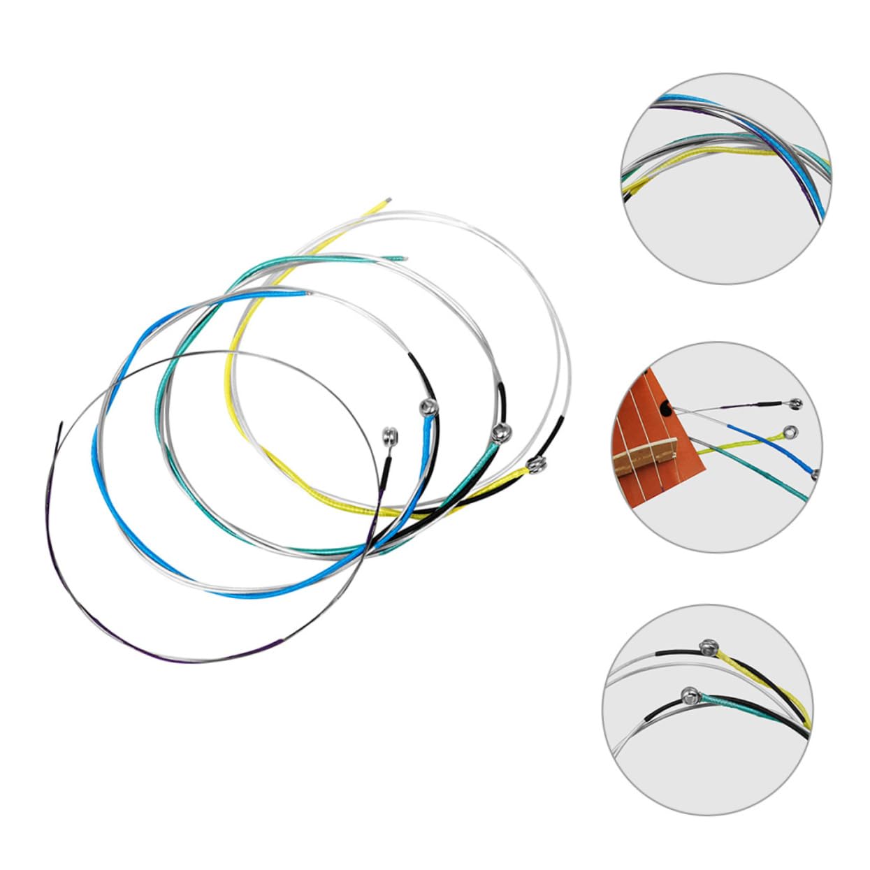 GOOHOCHY 4pcs Violin String Set Reusable Acoustic Guitar Strings for Violin Accessories