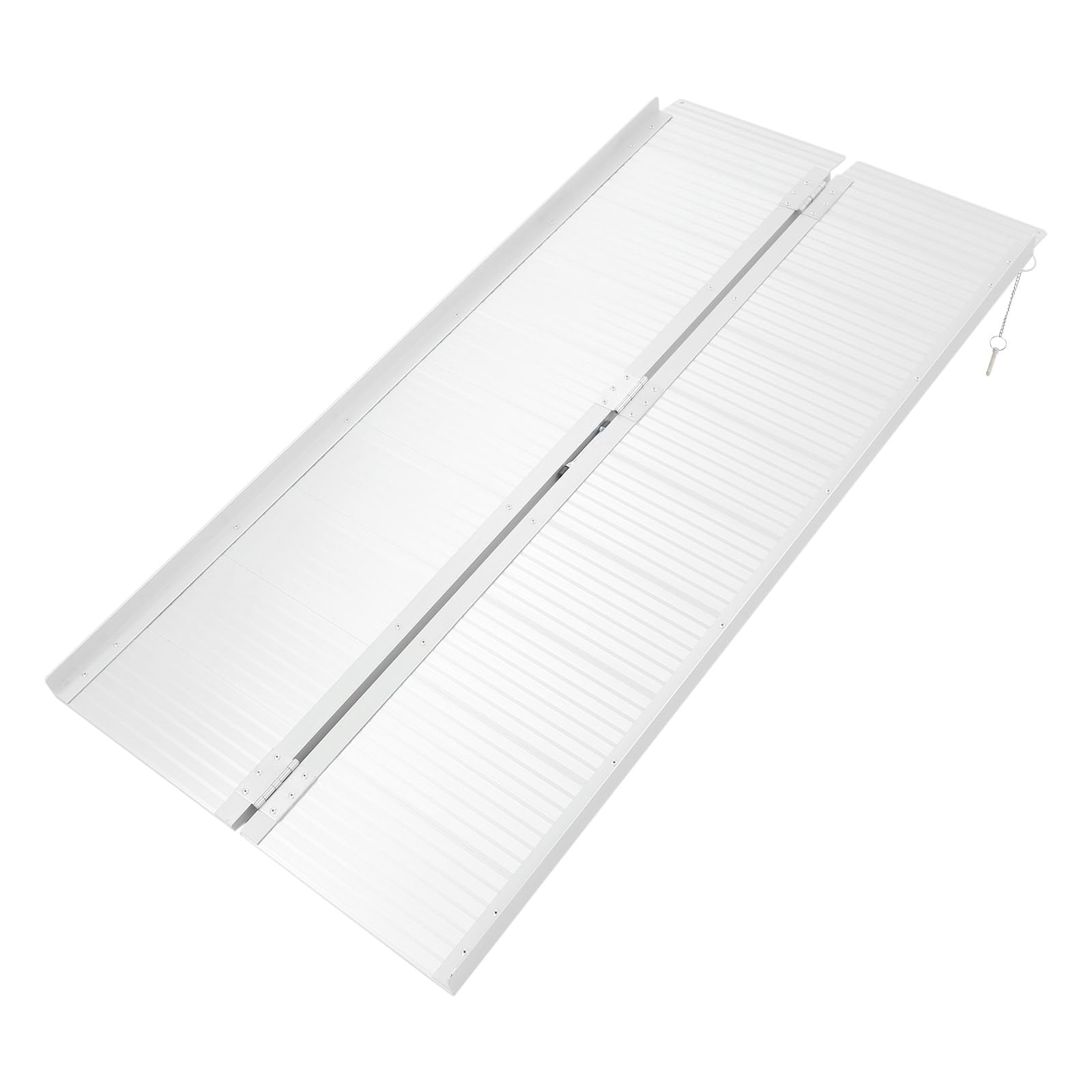 Rampa plegable para sillas de ruedas, 150 x 73 cm, rampa de aluminio antideslizante, capacidad de carga de 300 kg, rampa de acceso portátil, rampa para escalones, escaleras, umbrales, sillas de ruedas