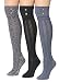 Tipi Toe Women's 3-Pairs Cozy Winter Super Soft Warm Over The Knee High Cotton-Blend Boot Socks (KH01)
