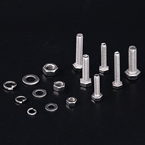 image for Hilitchi 510Pcs M4 / 5/6 Stainless Steel Metric Hex Flat Head Bolts Sc