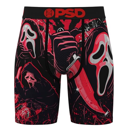 PSD Men's Horror & Halloween Boxer Briefs, Breathable Men's Underwear, Moisture-Wicking Fabric, Available in Packs & Singles