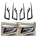 Car Fog Light Lampa Pokrywa 2 PC Frontowy zderzak Grille Decorate Tresh Fit VW. Golf MK7.5 2017 2018 2019 Dopasowanie do Volkswagen Golf 7.5 (Color : Glossy Black)