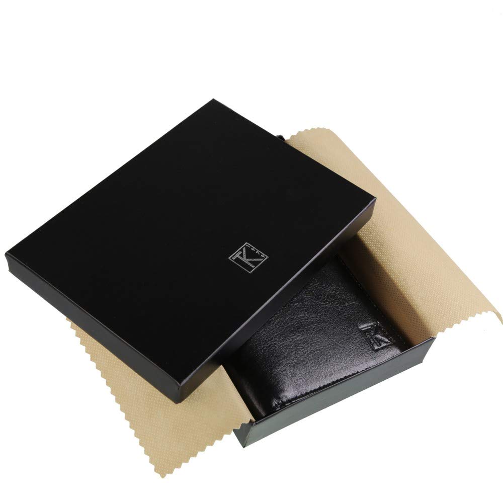 TK01 - Portefeuille Cuir Noir/Portefeuille Homme / 15x11