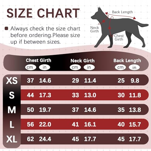 Wintermantel Hund, Hundepullover Mittelgroße Hunde Fleecemantel Hunde Thermomantel Hundemantel mit Bauchschutz Hundeanzug Winter(Rot, M)