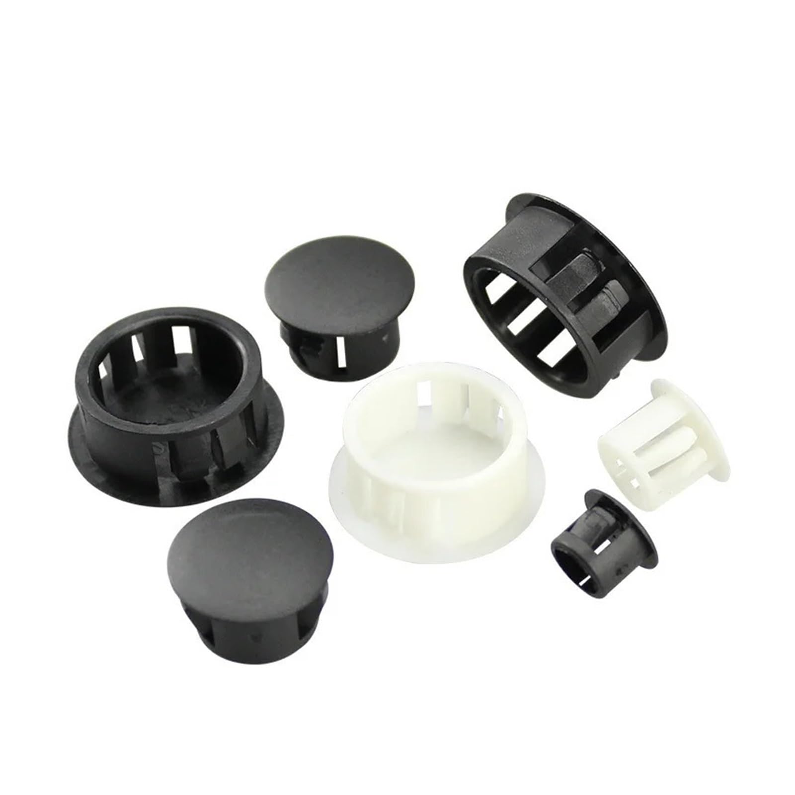 200 Teile/los Schwarz Weiß 5mm 6mm-50mm Snap in Verriegelung Loch Rohr Flush Typ Panel Stecker stecker(20mm,White)