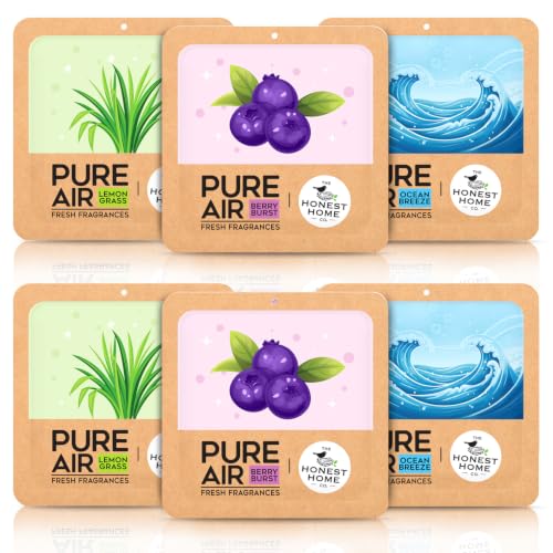 Image of Honest Home Air Freshener Combo Pack of 2 | 3 Sachets /Box | Long Lasting Room Freshener for Home, Bathroom and Office | Gel-Based Odour Control with Assorted Fragrances